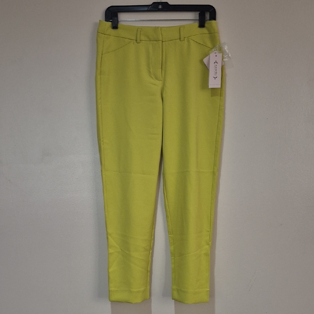 Nanette Lepore Lime Yellow Womens Trousers